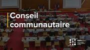 Prochaine séance du Conseil communautaire
