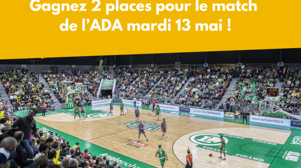 Gagnez 2 billets pour le dernier match de championnat de la saison de l'ADA mardi 13 mai !
