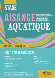 Piscine Tournesol, stage enfants vacances de printemps