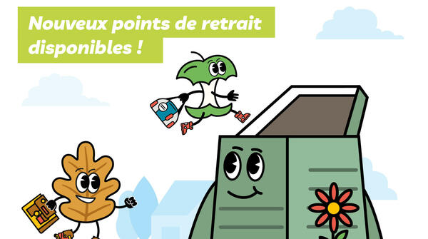 Composteurs gratuits : nouveaux points de retrait