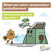 Composteurs gratuits : nouveaux points de retrait