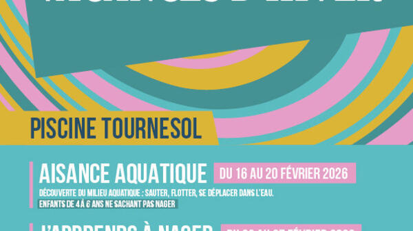 Piscine Tournesol - stages enfants vacances d'hiver