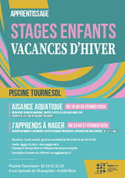Piscine Tournesol - stages enfants vacances d'hiver